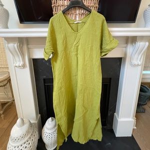 Green Francesco Bettini Linen Dress